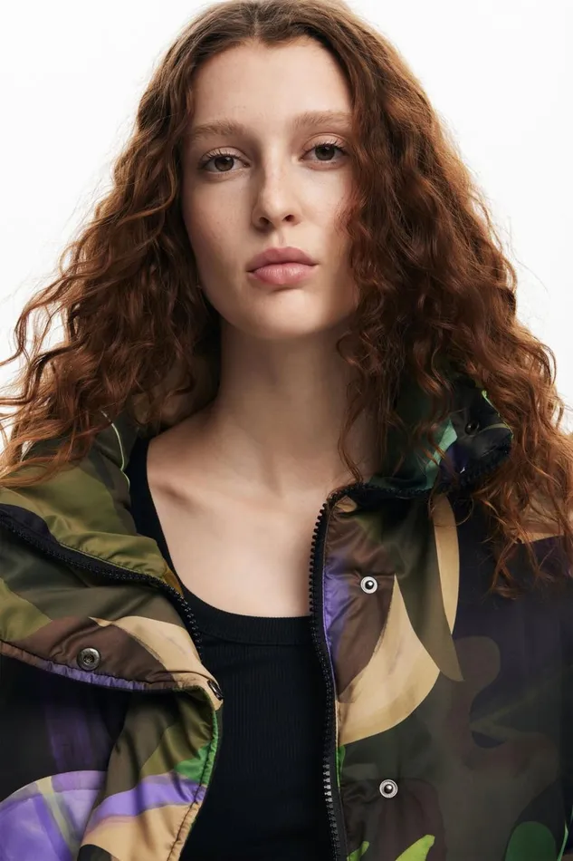 Coats And Jackets Women Desigual Padded Coat M Christian Lacroix Green