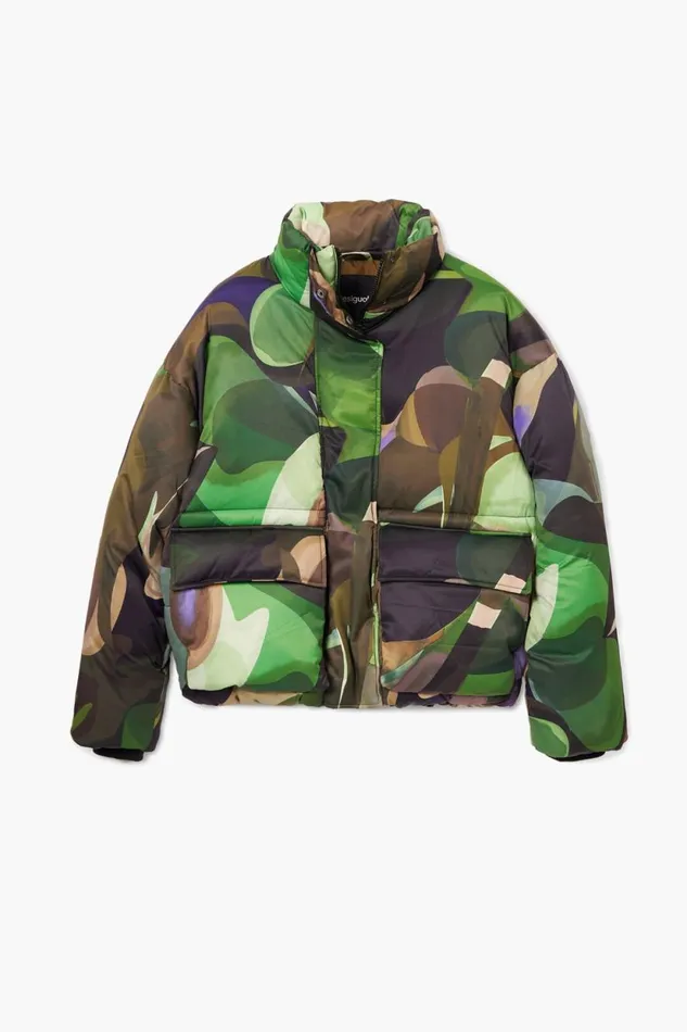 Coats And Jackets Women Desigual Padded Coat M Christian Lacroix Green