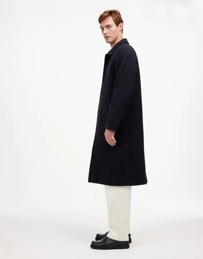 Coats Jackets Men Madewell RaglanSleeve Topcoat In Italian Fabric Deep Navy