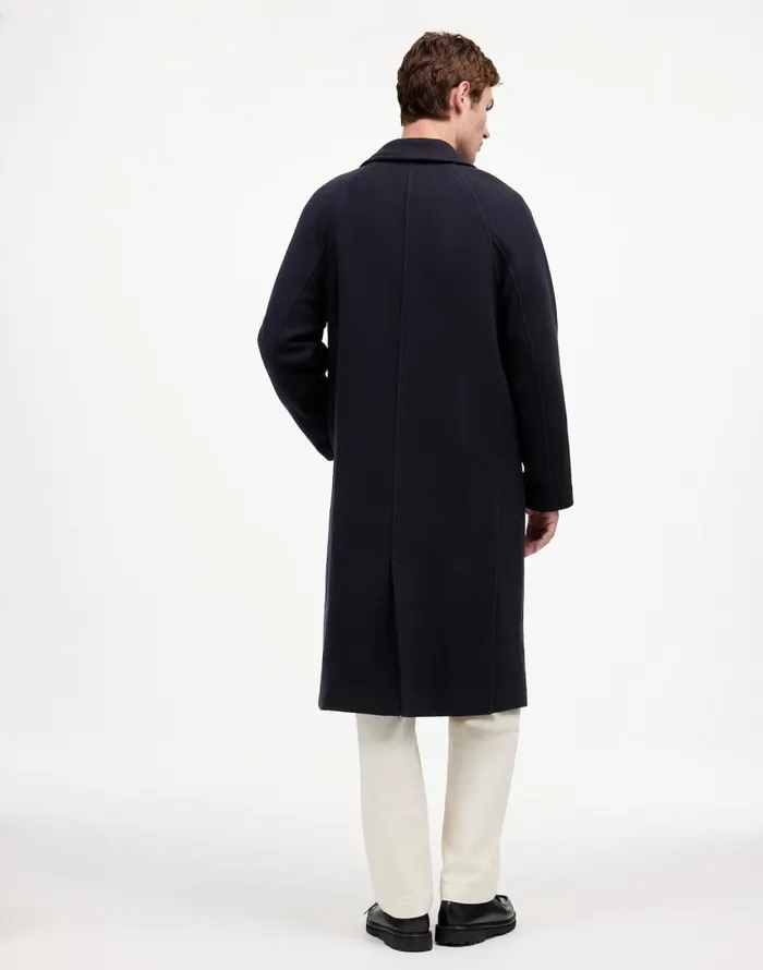 Coats Jackets Men Madewell RaglanSleeve Topcoat In Italian Fabric Deep Navy