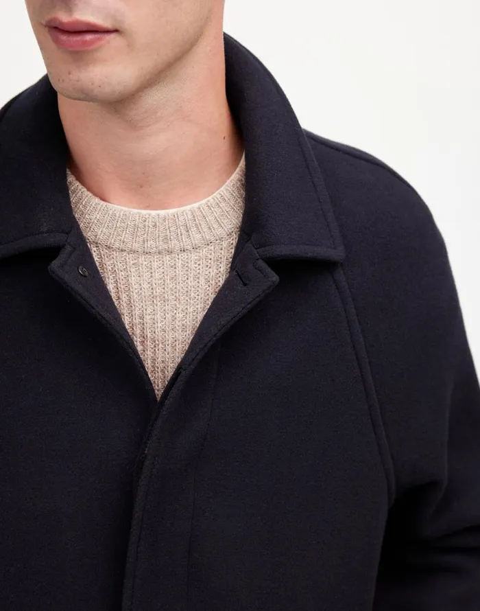 Coats Jackets Men Madewell RaglanSleeve Topcoat In Italian Fabric Deep Navy