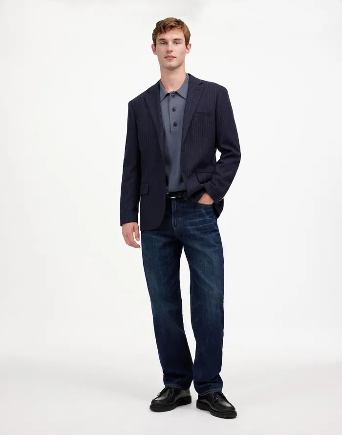 Coats Jackets Men Madewell The Roebling TwoButton Blazer In Italian Fabric Dark Navy
