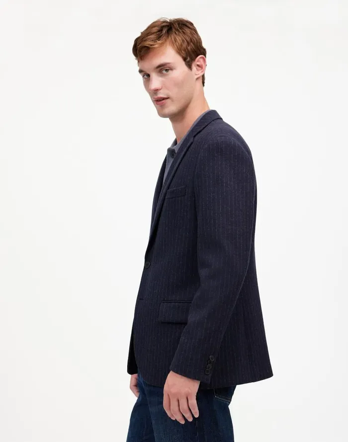 Coats Jackets Men Madewell The Roebling TwoButton Blazer In Italian Fabric Dark Navy
