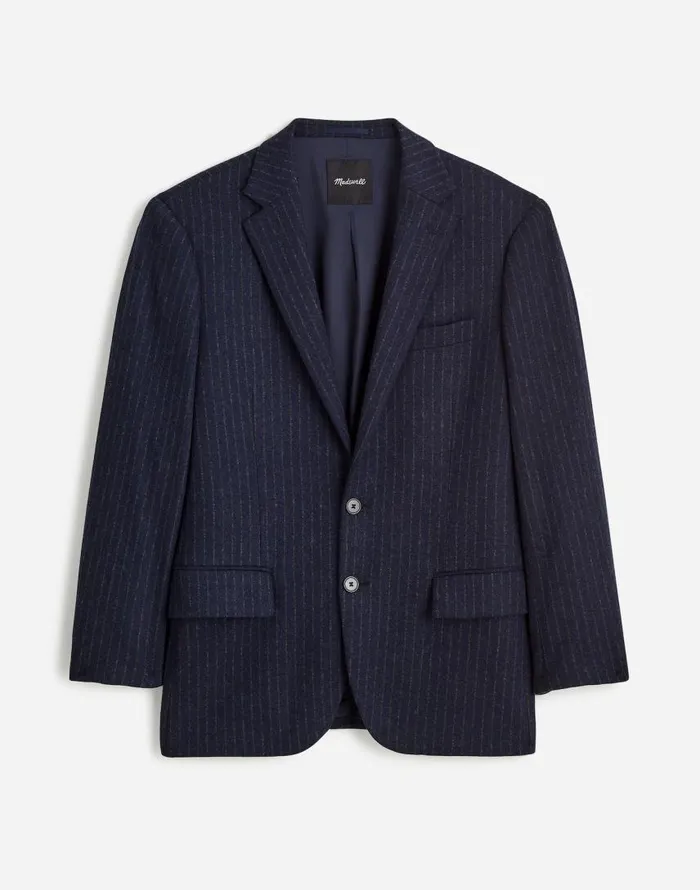 Coats Jackets Men Madewell The Roebling TwoButton Blazer In Italian Fabric Dark Navy