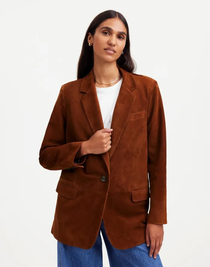 Coats Jackets Women Madewell The Kline Blazer Soft Mahogany