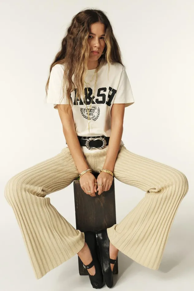 College Style TShirt Ioni OffWhite Women Baandsh TShirts and Tank Tops