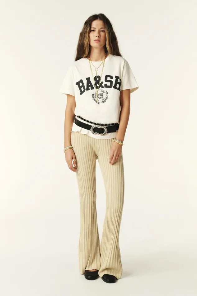 College Style TShirt Ioni OffWhite Women Baandsh TShirts and Tank Tops