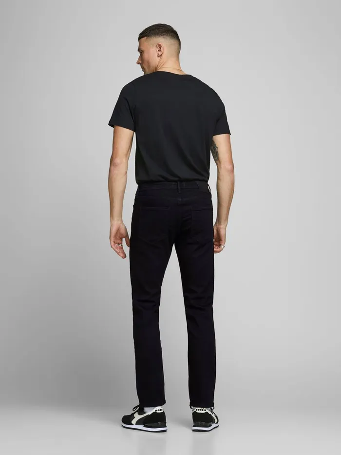Comfort Jeans JACK and JONES Mens MIKE ORIGINAL AM 046 LID COMFORT FIT JEANS Black Black Denim