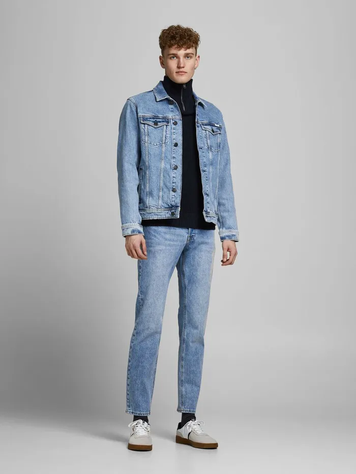 Comfort Jeans JACK and JONES Mens MIKE ORIGINAL AM 618 COMFORT FIT JEANS Blue Blue Denim