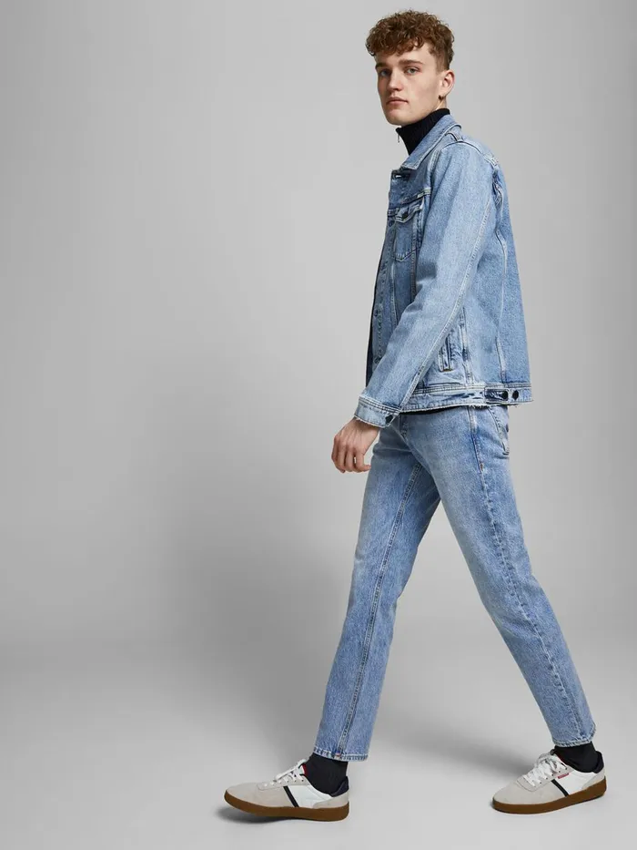 Comfort Jeans JACK and JONES Mens MIKE ORIGINAL AM 618 COMFORT FIT JEANS Blue Blue Denim