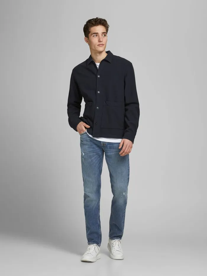 Comfort Jeans JACK and JONES Mens MIKE ORIGINAL CJ 198 COMFORT FIT JEANS Blue Blue Denim
