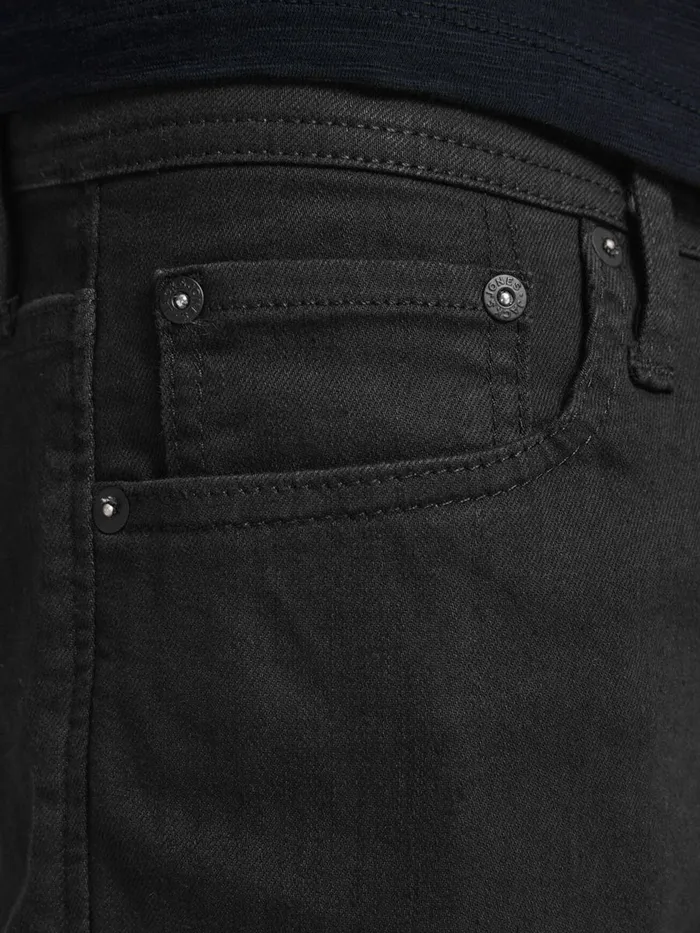 Comfort Jeans JACK and JONES Mens MIKE ORIGINAL JOS 199 COMFORT FIT JEANS Black Black Denim