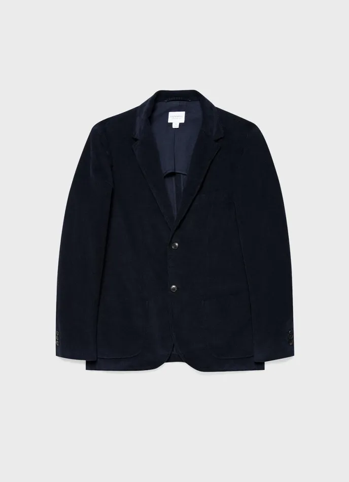 Corduroy Blazer Navy Men SUNSPEL Jackets and Coats