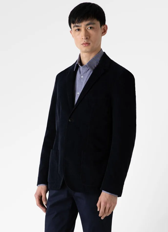 Corduroy Blazer Navy Men SUNSPEL Jackets and Coats