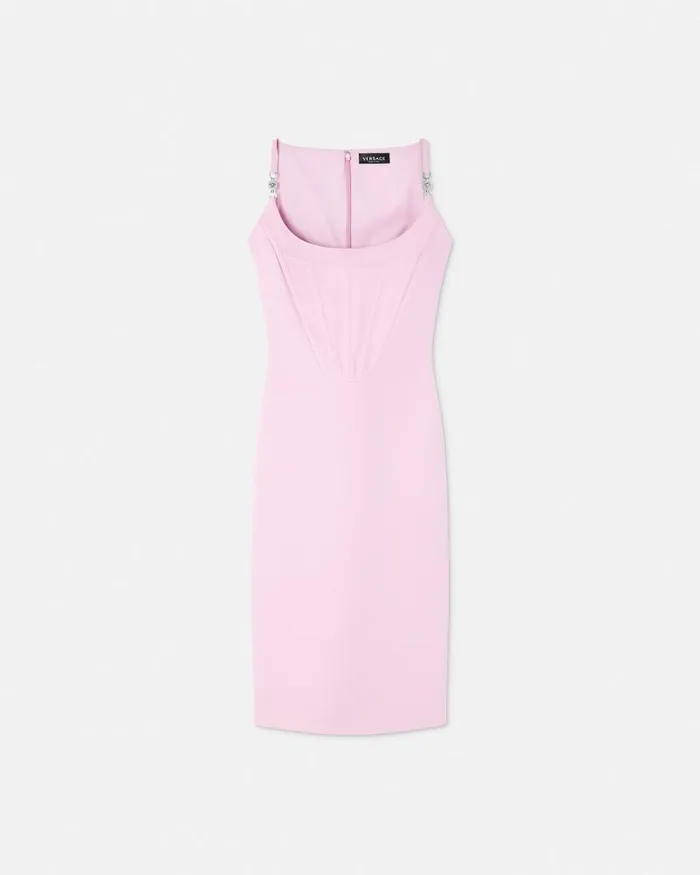 Corset Midi Dress Light Pink Women Versace Dresses