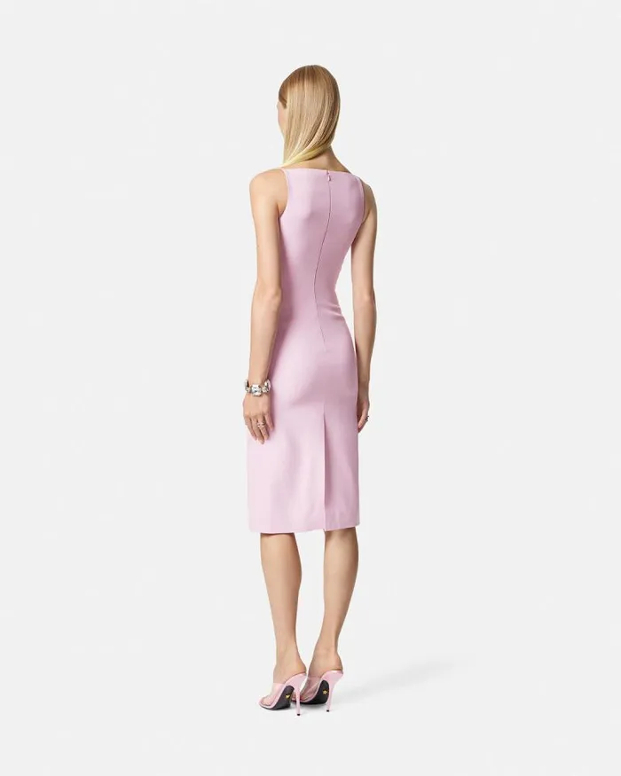 Corset Midi Dress Light Pink Women Versace Dresses
