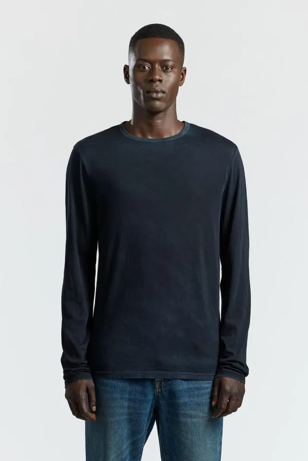 COTTON CITIZEN Classic Crew Long Sleeve Shirt Vintage Black Men Shirts