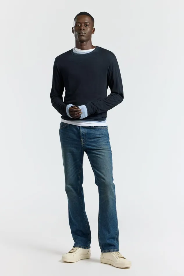 COTTON CITIZEN Classic Crew Long Sleeve Shirt Vintage Black Men Shirts COTTON CITIZEN Classic Crew Long Sleeve Shirt Vintage Black Men Shirts