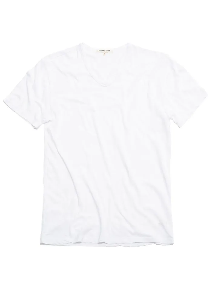 COTTON CITIZEN Classic VNeck Tee White Men Tees COTTON CITIZEN Classic VNeck Tee White Men Tees