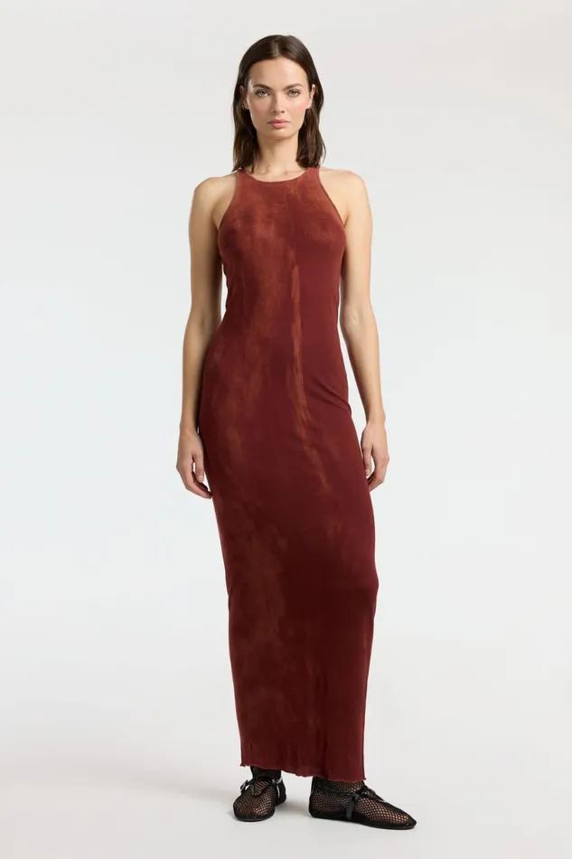COTTON CITIZEN Marbella Maxi Dress Vintage Red Wine Women Dresses Skirts COTTON CITIZEN Marbella Maxi Dress Vintage Red Wine Women Dresses Skirts