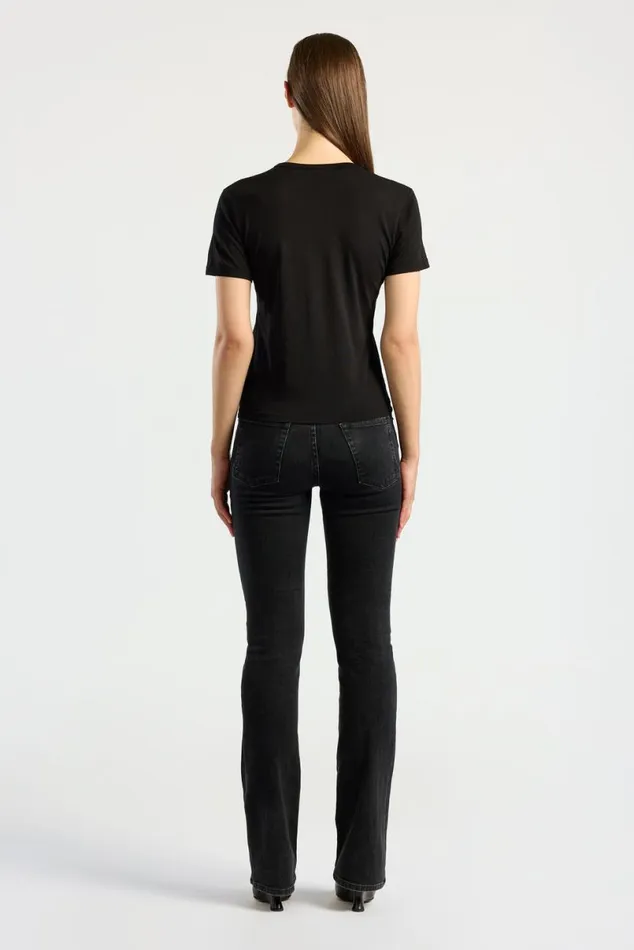 COTTON CITIZEN Standard VNeck Tee Jet Black Women Tees COTTON CITIZEN Standard VNeck Tee Jet Black Women Tees