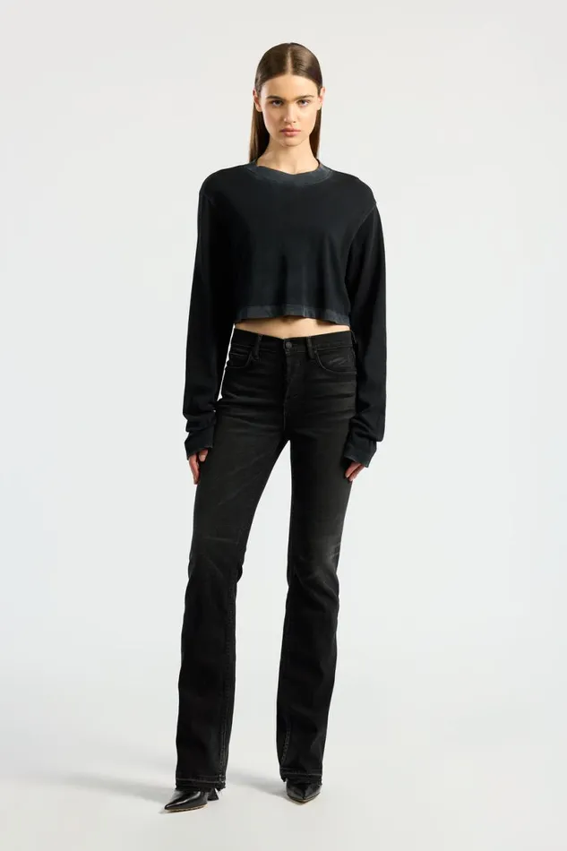 COTTON CITIZEN Tokyo Crop Shirt Vintage Black Women Shirts COTTON CITIZEN Tokyo Crop Shirt Vintage Black Women Shirts