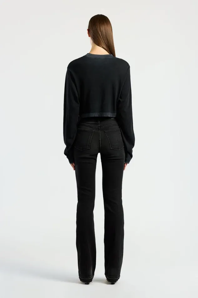 COTTON CITIZEN Tokyo Crop Shirt Vintage Black Women Shirts COTTON CITIZEN Tokyo Crop Shirt Vintage Black Women Shirts