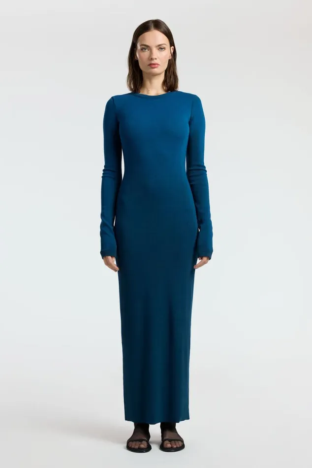 COTTON CITIZEN Verona Crewneck Maxi Dress Harbor Cast Women Dresses Skirts