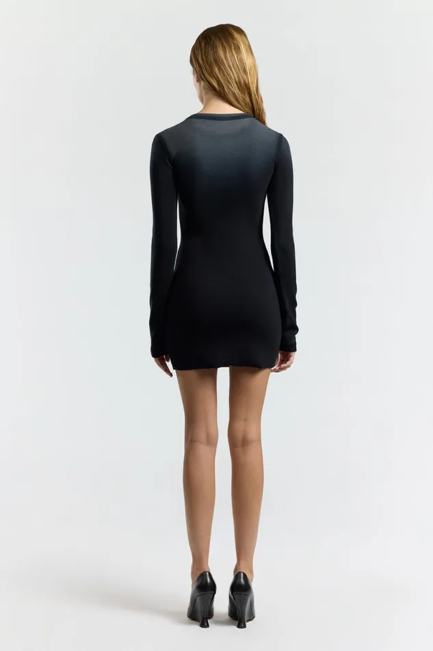 COTTON CITIZEN Verona Crewneck Mini Dress Black Cast Women Dresses Skirts COTTON CITIZEN Verona Crewneck Mini Dress Black Cast Women Dresses Skirts