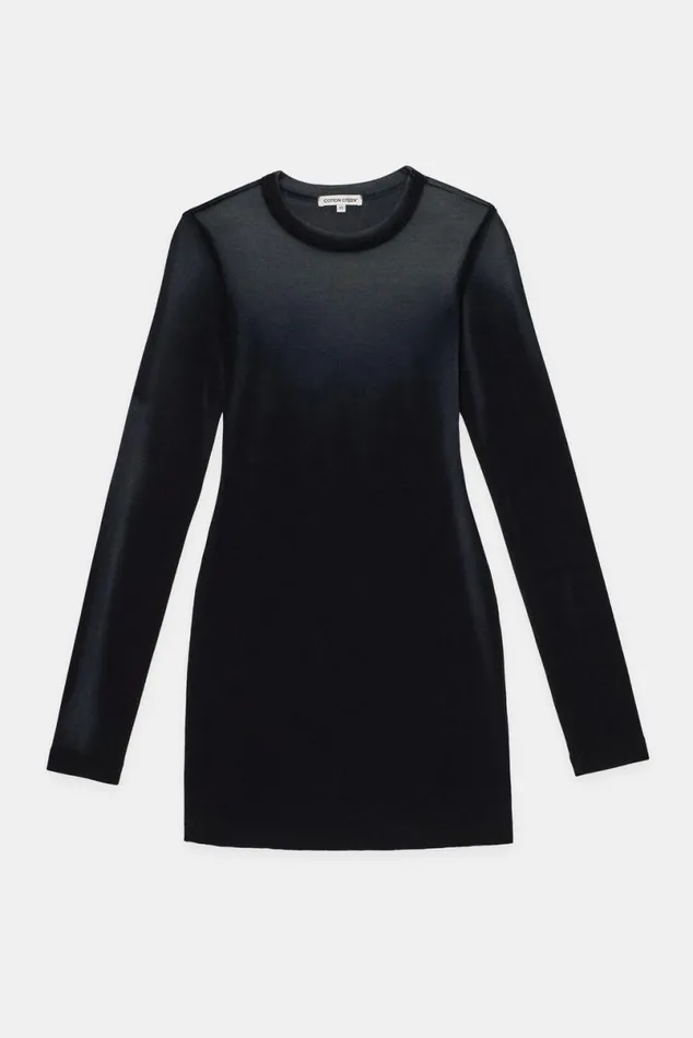 COTTON CITIZEN Verona Crewneck Mini Dress Black Cast Women Dresses Skirts COTTON CITIZEN Verona Crewneck Mini Dress Black Cast Women Dresses Skirts