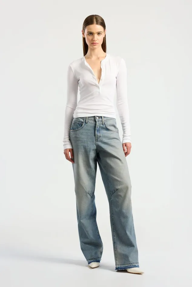 COTTON CITIZEN Verona Henley White Women Shirts COTTON CITIZEN Verona Henley White Women Shirts