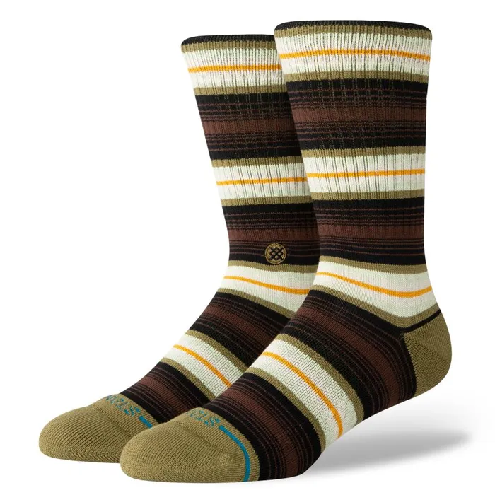 Cotton Crew Socks Hassagore 8211 Chive MenWomen Stance Crew