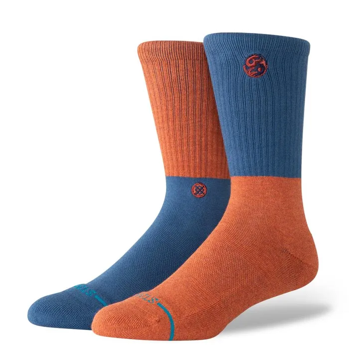 Cotton Crew Socks Opposites 8211 Burntorange MenWomen Stance Crew