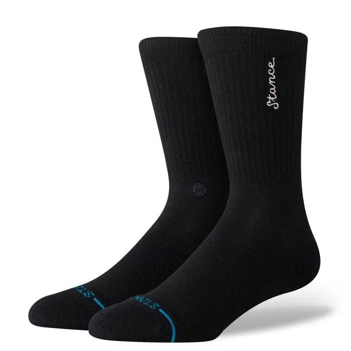 Cotton Crew Socks Palomino 8211 Black MenWomen Stance Crew