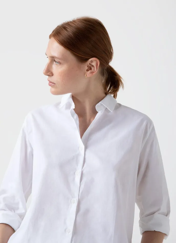 Cotton Shirt White Women SUNSPEL Shirts and Blouses
