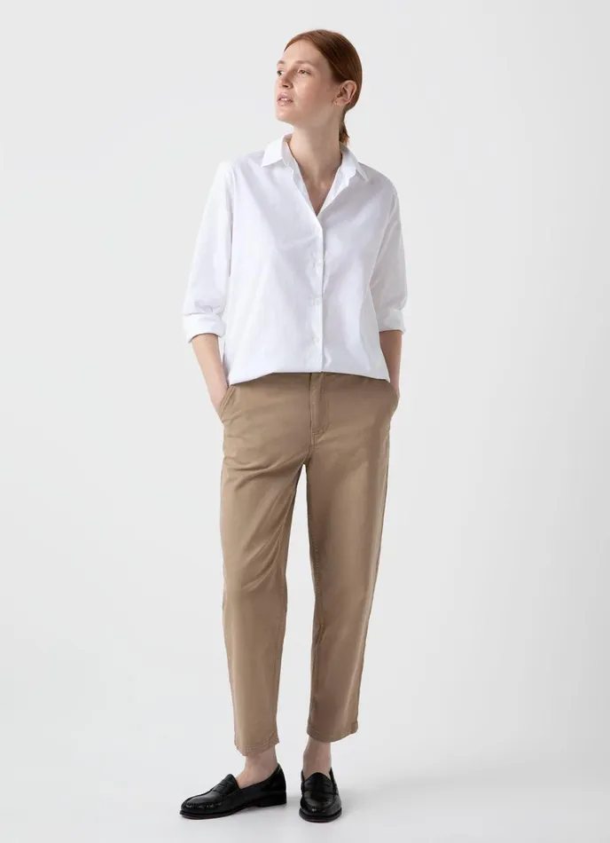 Cotton Shirt White Women SUNSPEL Shirts and Blouses
