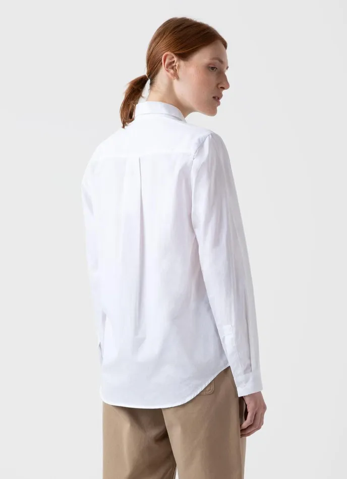 Cotton Shirt White Women SUNSPEL Shirts and Blouses