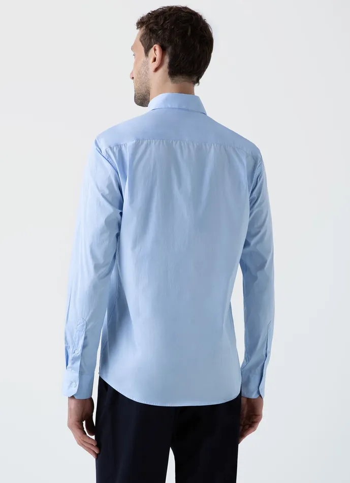 Cotton Stretch Shirt Light Blue Shirts ussunspel Men Cotton Stretch Shirt Light Blue Shirts ussunspel Men