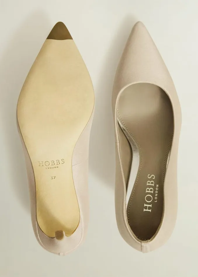 Court Shoes Women HOBBS Leila Wool Silk Court Shoes Oyster