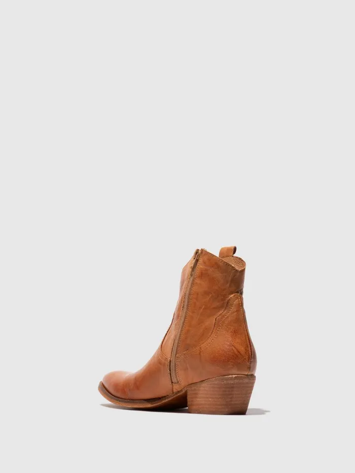 Cowboy Ankle Boots WAMI092FLY CAMEL Women Fly London Ankle Boots