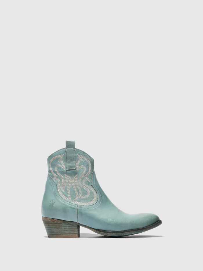 Cowboy Ankle Boots WAMI092FLY SKY BLUE Women Fly London Ankle Boots