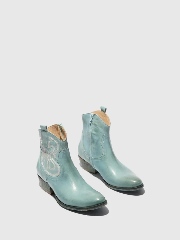 Cowboy Ankle Boots WAMI092FLY SKY BLUE Women Fly London Ankle Boots