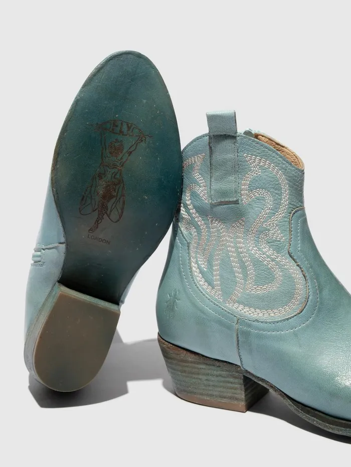 Cowboy Ankle Boots WAMI092FLY SKY BLUE Women Fly London Ankle Boots