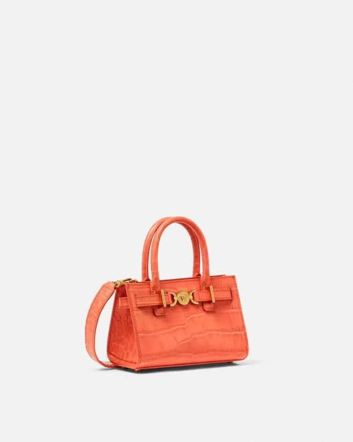 CrocEffect Medusa 03995 Mini Tote Bag Coral Women Versace Totes