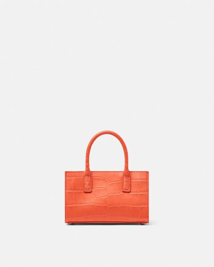 CrocEffect Medusa 03995 Mini Tote Bag Coral Women Versace Totes