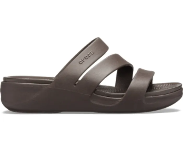 Crocs Crocs Monterey Strappy Wedge Espresso Women Sandals