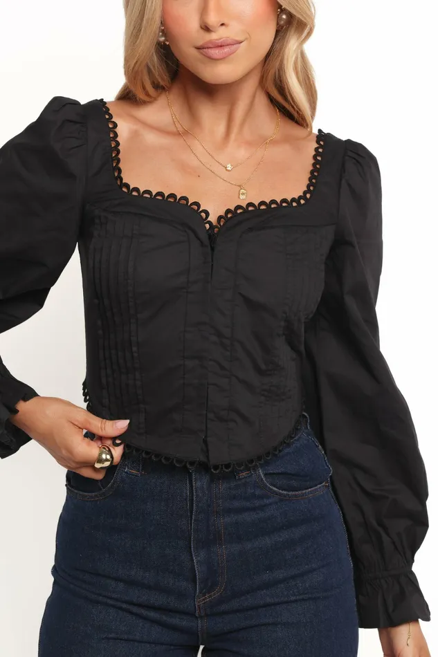 Crop Tops Lorelei Corset Top Black 8211 Petal and Pup Women