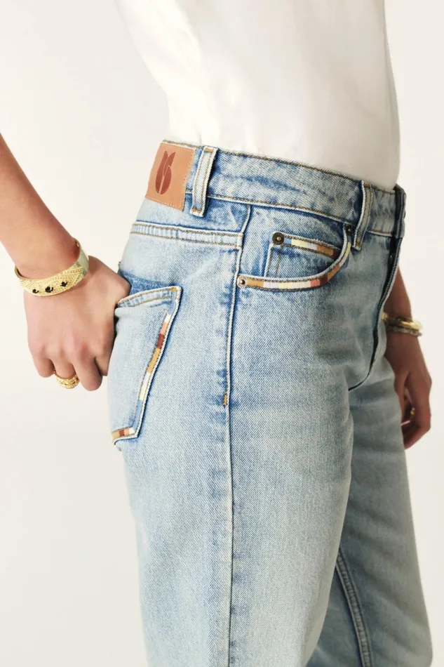 Cropped Ankle Jeans Full Blue Women Baandsh Pants and Jeans