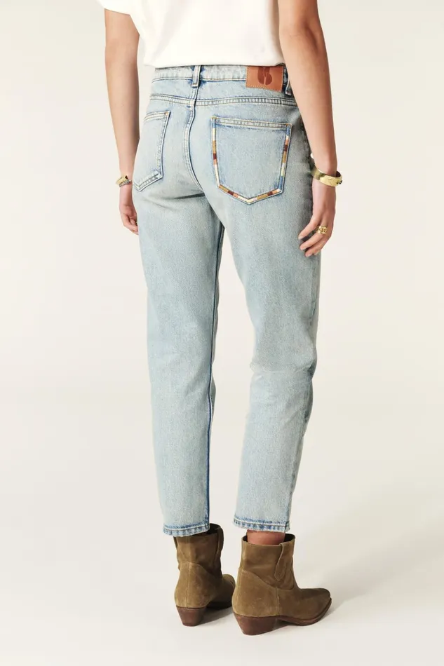 Cropped Ankle Jeans Full Blue Women Baandsh Pants and Jeans