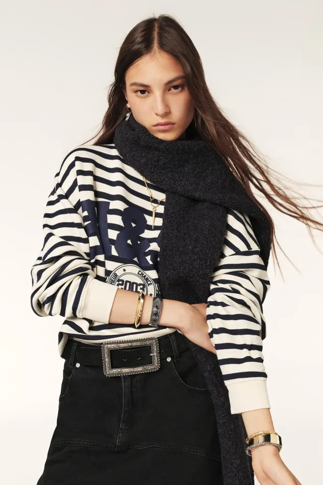 Cropped Sweatshirt Benjamin Red Women Baandsh Sweaters and Cardigans